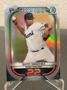 2021 BOWMAN CHROME SCOUTS TOP 100 BTP-22 SIXTO SANCHEZ MIAMI MARLINS 