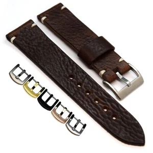 Genuine Leather watch strap 18 20 22 24 26 mm Replacement wristwatch Band - Picture 1 of 3
