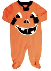 Baby Boys Girls Halloween Pumpkin Footed Sleep and Play Outfit (3-6 Months) New - Picture 1 of 1