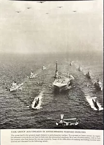 Task Group Alfa Antisubmarine Warfare Exercise Vintage Magazine Print 1960 - Picture 1 of 6