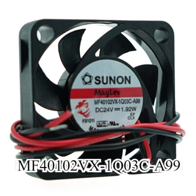 1PCS SUNON MF40102VX-1Q03C-A99 DC24V 1.92W 4CM 40*40*10MM 2wires Cooling Fan - Image 1 of 3