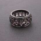 925 Sterling Silver Natural Oval Pinktourmaline Band Anniversary Ring