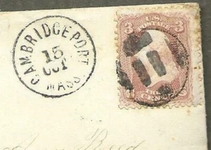 Cambridgeport MASSACHUSETTS - FANCY CANCEL (Skinner & Eno SD-G 116) MA Cover !! - Picture 1 of 3