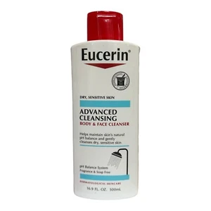 Eucerin Advanced Cleansing Body Face Cleanser pH5 Balance 16.9 oz Dry Sensitive - Picture 1 of 7