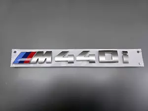 Original BMW M440i Emblem Schriftzug Beschriftung Chrom Matt 5A326F4 - Picture 1 of 4