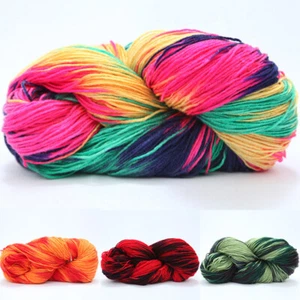 50g Gradient Color Soft Yarns 4 Ply Hand Knitting Crochet Cotton Wool Yarns DIY - Picture 1 of 39