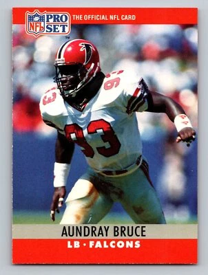 1990 Pro Set #30 Aundray Bruce  UER  Atlanta Falcons - Image 1 of 2