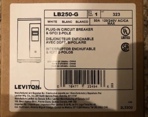 Leviton LB250-G Circuit Breaker GFCI 2-Pole 50 Amp 120V/240V NEW IN BOX! - Picture 1 of 2