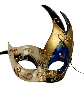 Masque Colombine Cygne Bleu - Carnaval Venise - 699 - Picture 1 of 4