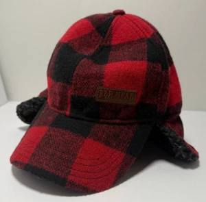 Gorra Redhead Brand Co para hombre roja negra lana franela orejeras trampero al aire libre - Imagen 1 de 8