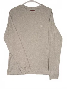 Akademiks Thermal Waffle Knit Long Sleeve Shirt Gray Pullover Men's S - Picture 1 of 8