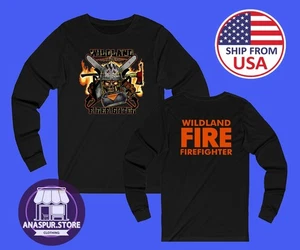Wildland Firefigther Fire Department Men's Black Size S-2XL - Picture 1 of 1