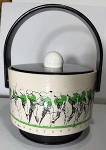 Vtg Golf Ice Bucket With Lid Cera Ben Hogan The Basic Swing Golfing Man Cave - Picture 1 of 13