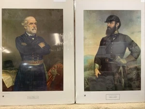 Set Of 2, Vtg J.A. Elder Print, Robert E. Lee & Stonewall Jackson NYGS #KM - Picture 1 of 11