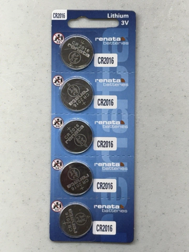 5 PACK RENATA CR2016 LITHIUM 3V BEST BEFORE 12/2029 FRESH FREE SHIPPING USA - Image 1 of 1