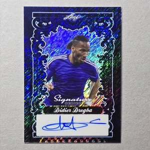 2025 Leaf Didier Drogba Signature Series 1/1 Blue Shimmer One Of One Chelsea - Bild 1 von 2