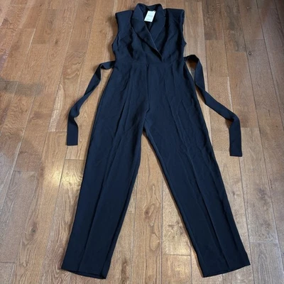 Macacão feminino Mango MNG com cinto PRETO tamanho M novo com etiquetas - Imagem 1 de 4