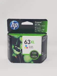 Trójkolorowy wkład atramentowy HP 63XL OEM. Wygasa październik 2021 . Nowy - Zdjęcie 1 z 5