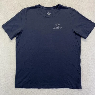 Arc'teryx Shirt Mens Medium Navy Blue Logo Graphic Cotton Outdoor Hiking - Image 1 of 4