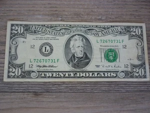 VINTAGE SERIES 1995 $20 DOLLAR BILL FEDERAL RESERVE NOTE UNC SAN FRANCISCO - Picture 1 of 2