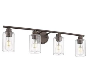 Emliviar 4-Light Vanity Light Fixture - Modern Bathroom Lighting Fixture, Bronze - Picture 1 of 4