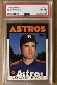1986 TOPPS #100 NOLAN RYAN PSA 8 - Picture 1 of 2