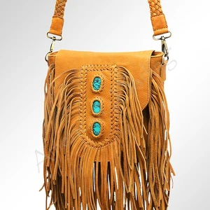 Bolso de mano AD American Darling bandolera de cuero de grano completo occidental para mujer - Imagen 1 de 4