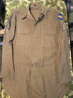 WW2 US Army Air Corps Dress Wool Shirt Size 14 1/2x33 Excellent Condition - Image 1 of 4
