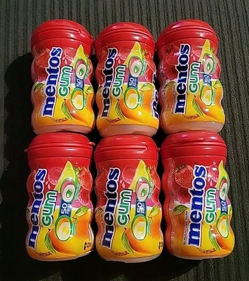 (6) Mentos Gum Tropical & Red Fruit Lime (50 Pieces Each) ~EXP: 2027 - Image 1 of 3