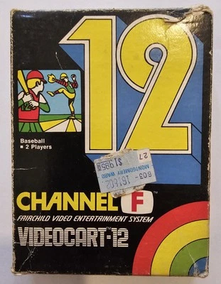 FAIRCHILD CHANNEL F GAME 12 VIDEOCART-12 BASEBALL #12 COMPLETE IN BOX CIB - Image 1 of 4