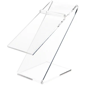 Plymor Clear Acrylic Elevated Heel "Z" Shoe Display Riser, 3" W x 6" D x 6.75" H - Picture 1 of 2