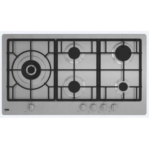 Beko HIML95225SXE Cocina a Gas 90CM 4 Fuegos y 1 Wok Rejillas de Hierro Fundido - Imagen 1 de 1