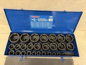 WESTWARD 21WM43 Impact Socket Set 1" Drive 27 Pieces SAE 7/8 to 3-1/2" - Picture 1 of 2