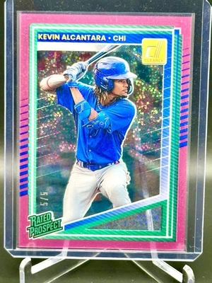 2025 Donruss Kevin Alcantara 5/5 Clearly Rated Prospect Pink TECHNO SSP - Image 1 of 2