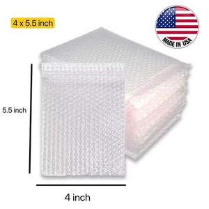250PCS 4x5.5" Clear Bubble Mailers – Self Seal Packing Bags - Picture 1 of 5