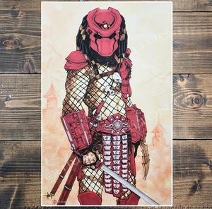 Predator Big Red Batman Dead End Yautja 11x17 Print Signed By Chris Oz Fulton!! - Picture 1 of 2