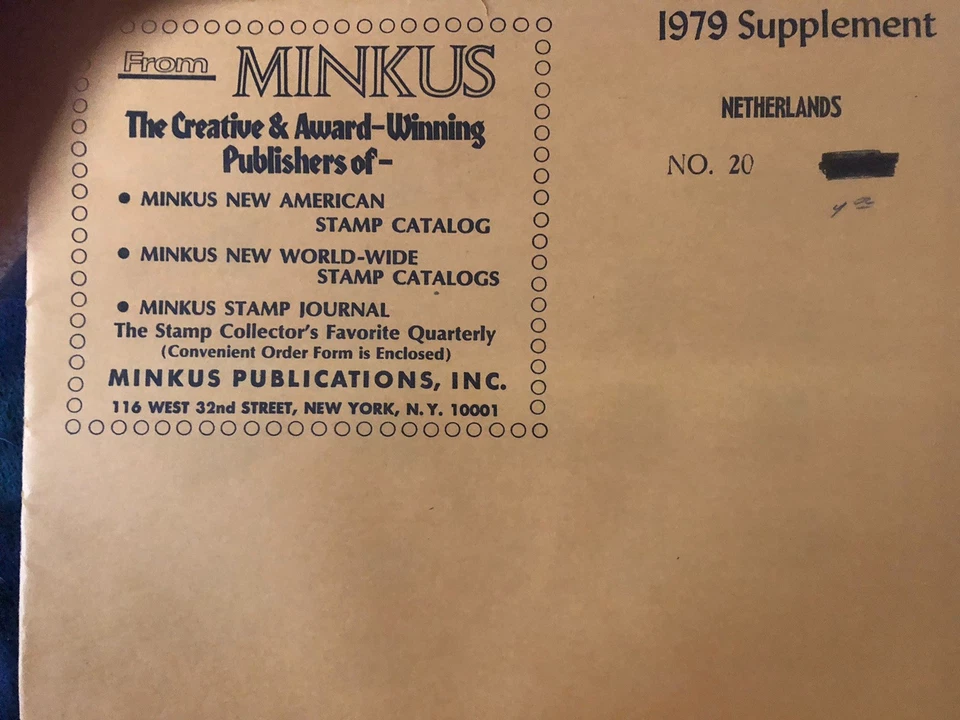 Minkus Países Bajos 1979 Suplemento # 20 Foto 1 de 1