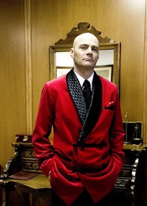 Chaqueta Blazer Abrigo Para Hombre Fumar A Medida Rojo Boda Noche Fiesta Cena Terciopelo - Imagen 1 de 4