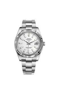 Rolex Datejust 41mm Steel & White Gold White Dial Ref. 116334 – Automatic Watch - Picture 1 of 17