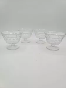 Set 4 ciotole gelato dessert American Sundae Sherbet vetro Fostoria vintage - Foto 1 di 11