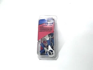 Blue 16-14 Gauge Wire Ring Terminals Vinyl Connectors Eyelet - 3/8”. ( 85411 ) - Picture 1 of 4