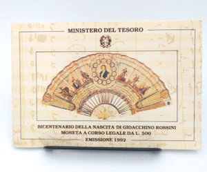 ITALIEN REPUBLIK 500 Lire Gioacchino Rossini 1992 Silber - Bild 1 von 4