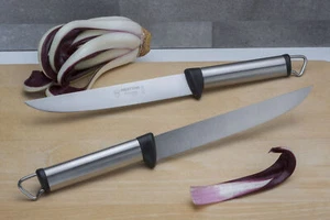 Kochmesser 31 cm Gemüse- Fleischmesser F. Mertens Solingen Stil-Ikone 80er - Picture 1 of 2
