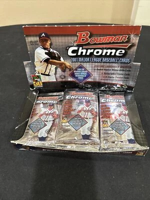2001 Bowman Chrome Hobby Baseball Sealed (1) PACK From Box Pujols, Ichiro RC - Image 1 of 3