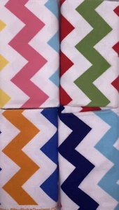 Fabric Cotton Chevron Soft Brushed Fat Quarter Four Different Color 18x24 - Picture 1 of 9