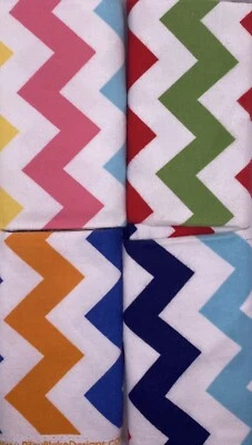 Fabric Cotton Chevron Soft Brushed Fat Quarter Four Different Color 18x24 - Image 1 of 4
