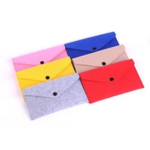 Felt Coin Purse Case - Slim Wallet Credit Card Holder Money Purses Organizers - Picture 1 of 11