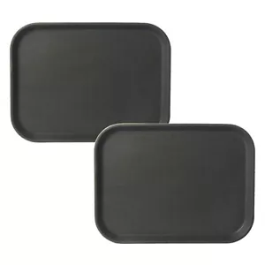 2-Pack Restaurant Grade Non-Slip Trays NSF 16 Inch x 12 Inch Plastic Rubber L... - Picture 1 of 7