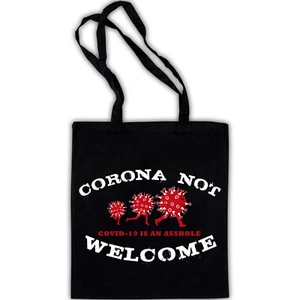 CORONA NOT WELCOME BEUTEL / BAG Fun Spass FCK CRN Punk Oi Skinhead Kult Lustig - Picture 1 of 1