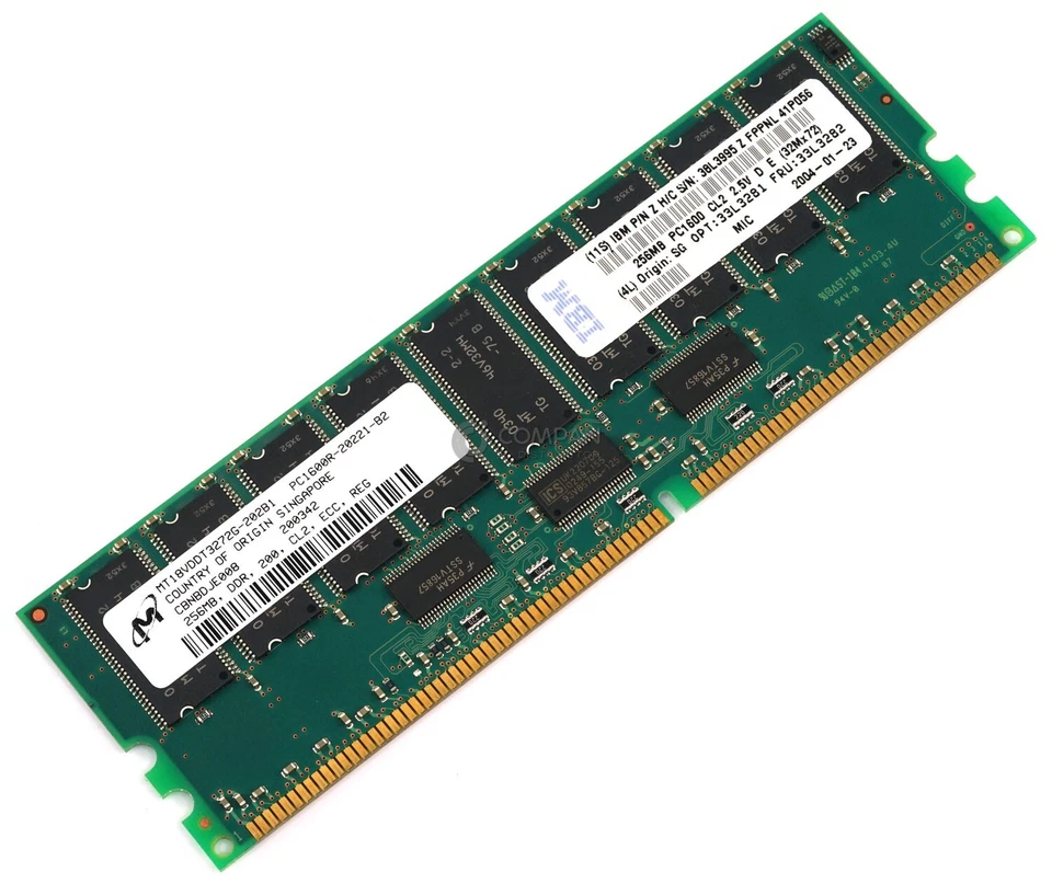 33L3282 IBM 256MB  DDR 200MHZ PC1600 MEMORY - Image 1 of 4